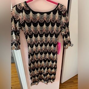 Party dress. Sequined bodycon